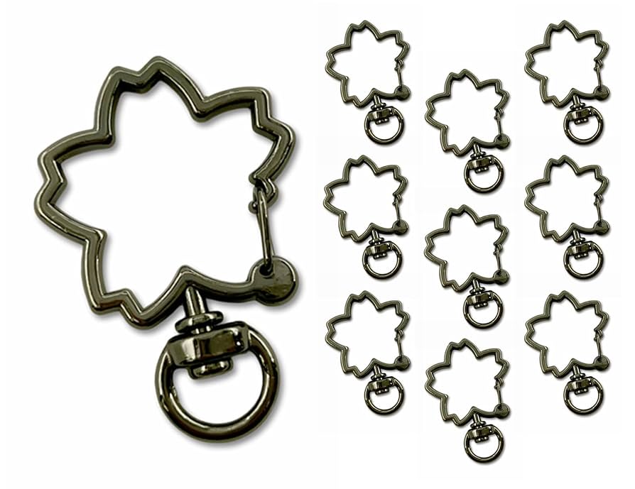 Amazon | 「キ01」20個入 キーホルダー パーツ 花 桜 ナスカン
